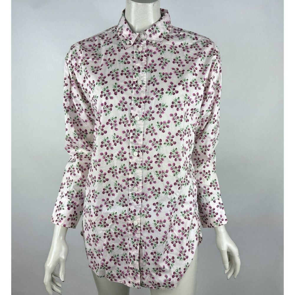 J Crew Relaxed-fit Cotton Poplin Shirt Women 2 NWT Collared Long Sleeve Berry